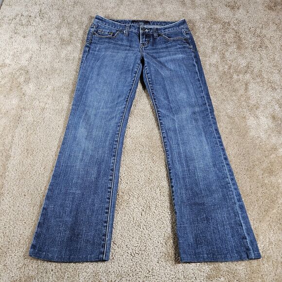 The Limited Denim - The Limited Womens Jeans 2 Long Blue Hemmed Straight Denim